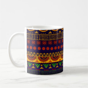 Tribaal naadloos patroon.  koffiemok