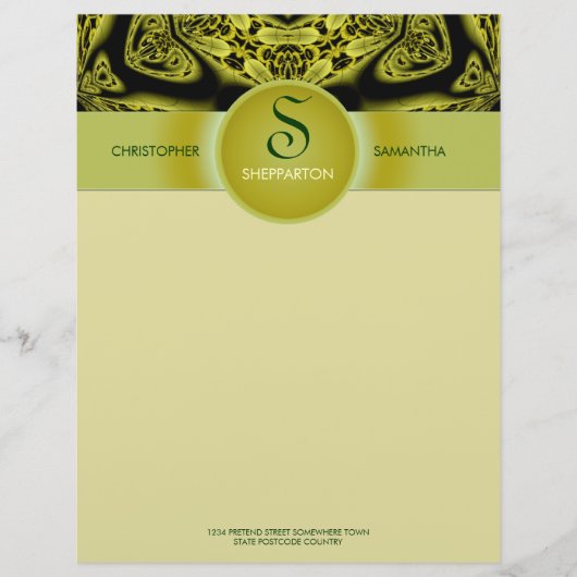 Tribaal Oerwoud (hij)Kunst personaliseert Statione Briefhoofd Sjabloon (Voorkant)