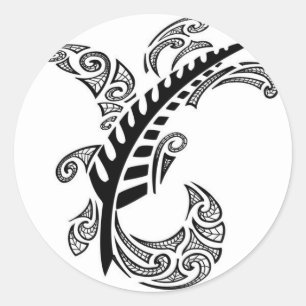 Tribaal ontwerp ronde sticker