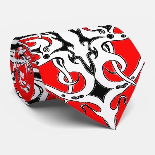 Tribaal ontwerp voor zwart en wit imperium stropdas (Opgerold)