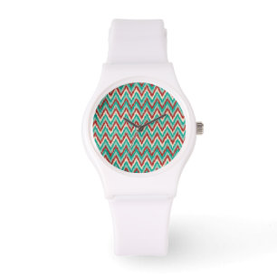 Tribaal patroon Kat ZigZag Chevron Horloge
