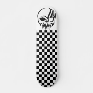 Tribaal Skeleton Tattoo & Checkers Skateboard