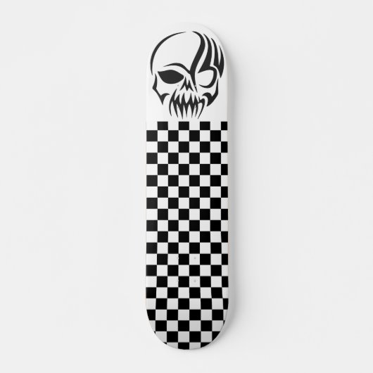 Tribaal Skeleton Tattoo & Checkers Skateboard (Voorkant)