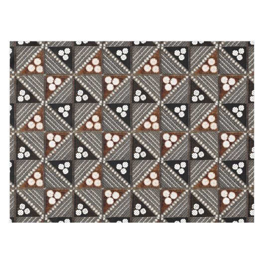  tribaal Tapa Pattern uit Fiji Tafelkleed (Voorkant (Horizontaal))
