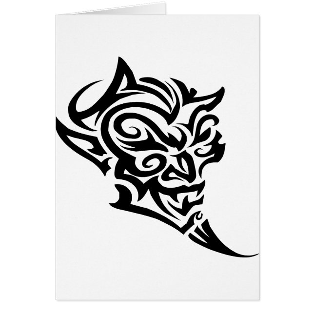 Tribaal Tattoo Devil Face Satan (Voorkant)