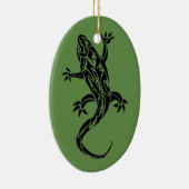 Tribaal Tattoo Gecko Green Ornament (Rechts)