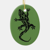 Tribaal Tattoo Gecko Green Ornament (Achterkant)