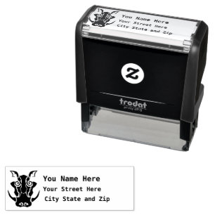 Tribaal Tattoo Stijlboar Hoofd Retouradres Zelfinktende Stempel