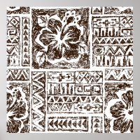 Tribaal tropisch kunstpatroon van de inheemse Hawa