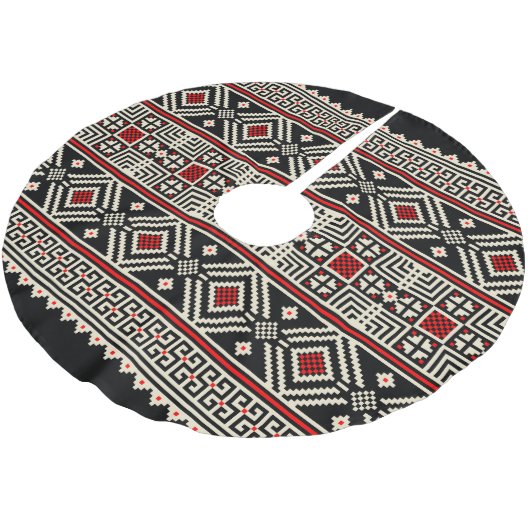 Tribal Abstract Pattern Kerstboom Rok (Gekanteld)