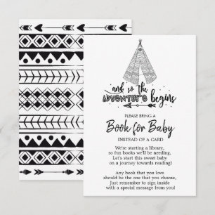 Tribal Adventure Begins Baby shower Boek voor Baby Kaart