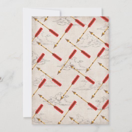 Tribal Adventure Indische Verjaardagsfeest Kaart (Achterkant)