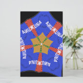 Tribal African Design: Hakuna Matata Briefpapier (Staand voorkant)