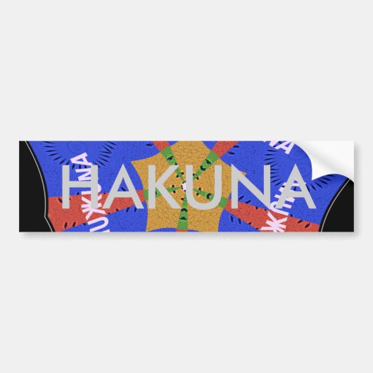 Tribal African Design: Hakuna Matata Bumpersticker (Voorkant)