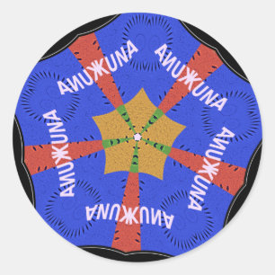 Tribal African Design: Hakuna Matata Ronde Sticker