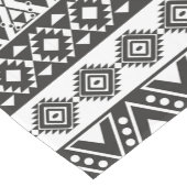Tribal African Pattern Ethnic Black White Korte Tafelloper (Hoek)