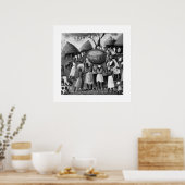 Tribal African Village Poster (Keuken)