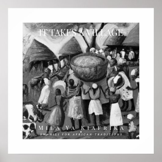 Tribal African Village Poster (Voorkant)