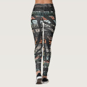 Tribal African Zebra Stripes Pattern Leggings (Achterkant)