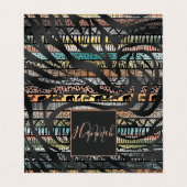 Tribal African Zebra Stripes Pattern Visitekaartjes (Buitenkant ongevouwen)