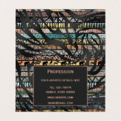 Tribal African Zebra Stripes Pattern Visitekaartjes (Binnenkant ongevouwen)