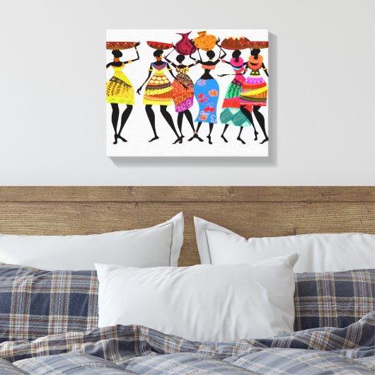 Tribal Afrikaans Feest Canvas Afdruk (Insitu (Slaapkamer))