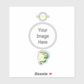 Tribal Alligator Lizard Hugging Sun Monogram Sticker (Vel)