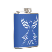 Tribal Angel aangepaste monogram-kolf Heupfles (Rechts)