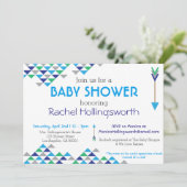 Tribal & Arrow Baby Boy Shower Invitation (Debout devant)