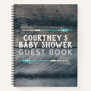 Tribal Arrow Baby shower Invité Livre Rustique Boi