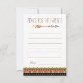 Tribal Arrow Prédictions Cartes de conseil Baby sh (Dos)