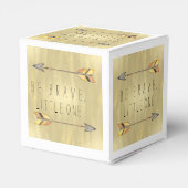 Tribal Arrows zijn dapper Baby shower Bedankdoosjes (Achterkant)