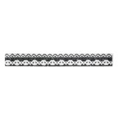 Tribal Aztec Black Glitter White Geometric Shapes Lint (Voorkant)