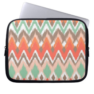 Tribal aztec chevron zig zag ikat chic patroon laptop sleeve