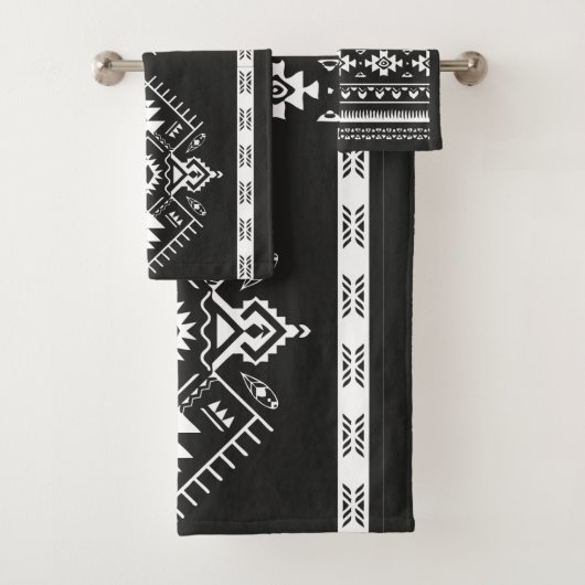 TRIBAL AZTEC - Ensemble de serviettes de bain (En situation)