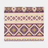 Tribal Aztec gestreept, geometrisch patroon. Fleece Deken (Voorkant (Horizontaal))