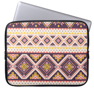 Tribal Aztec gestreept, geometrisch patroon. Laptop Sleeve