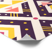 Tribal Aztec gestreept, geometrisch patroon. Poster (Hoek)