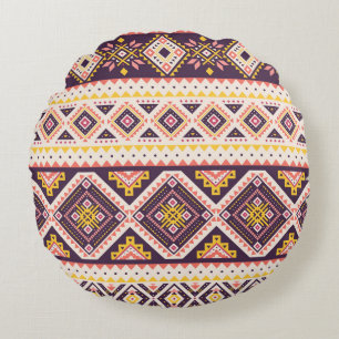 Tribal Aztec gestreept, geometrisch patroon. Rond Kussen