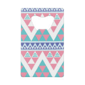 Tribal aztec kleurig patroon kredietkaart flessenopener (Voorkant)