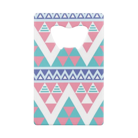 Tribal aztec kleurig patroon kredietkaart flessenopener (Achterkant)