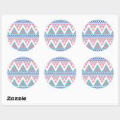 Tribal aztec kleurig patroon ronde sticker (Vel)