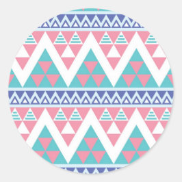 Tribal aztec kleurig patroon ronde sticker