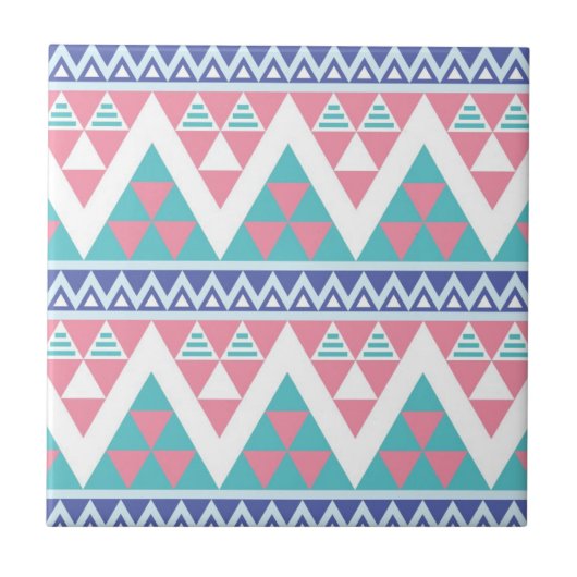 Tribal aztec kleurig patroon tegeltje (Voorkant)