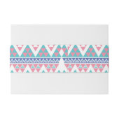 Tribal aztec kleurig patroon uitnodigingen wikkel (Achterkant Voorbeeld)