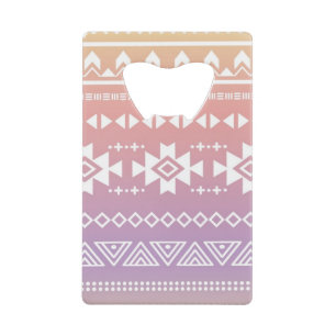 Tribal aztec ombre patroon kredietkaart flessenopener