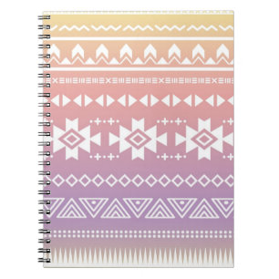 Tribal aztec ombre patroon notitieboek
