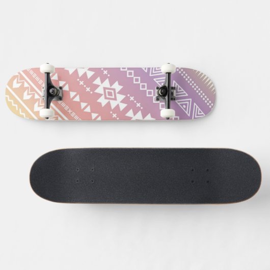 Tribal aztec ombre patroon skateboard (Horizontaal)