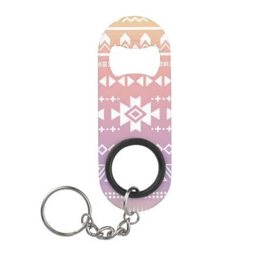 Tribal aztec ombre patroon sleutelhanger flessenopener (Voorkant)