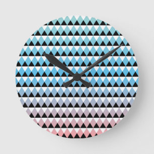 Tribal Aztec Ombre Pattern Ronde Klok